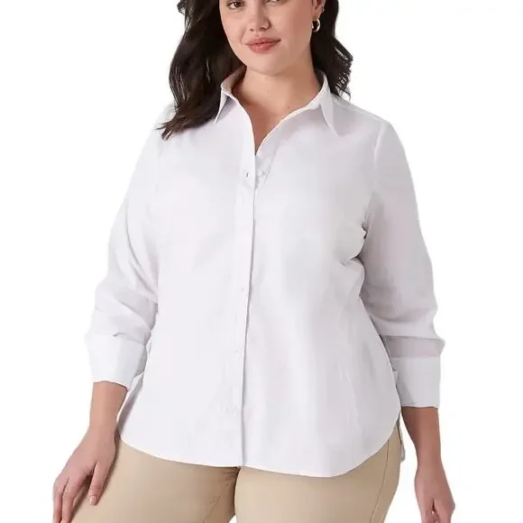 Lane Bryant Tops Lane Bryant No Peek Button Front Girlfriend